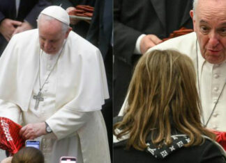 Mamá de CR7 regala al papa Francisco camiseta del Portugal El Papa Francisco la bendijo y agradeció el gesto a la mamá del jugador, antes de proseguir saludando a los asistentes.