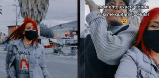 ¡Por poco! Intentan robar celular a tiktoker Una tiktoker grabó el momento exacto donde por poco le roban su celular mientras grababa en la calle un video para la plataforma. Foto: Especial