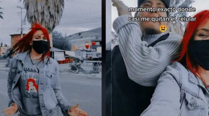 ¡Por poco! Intentan robar celular a tiktoker Una tiktoker grabó el momento exacto donde por poco le roban su celular mientras grababa en la calle un video para la plataforma. Foto: Especial
