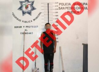 Cae presunto ladrón de casa en San Pedro Cholula Casa