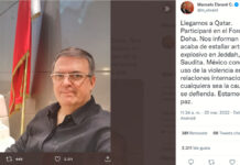 Ebrard condena ataque cercano a sede del GP de Arabia Saudita Ebrard condenó el "uso de la violencia en las relaciones internacionales", tras el ataque en Arabia Saudita.