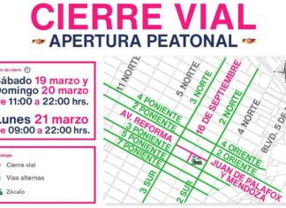 ¡Ojo! Cerrarán vialidades en Puebla por puente vacacional Puebla