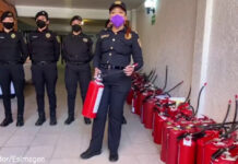 Policía usará 400 extintores para marcha del 8 de marzo en CDMX Los extintores están conformados de polvos químico seco ABC, al rededor de 400 extintores serán utilizados durante la movilización.