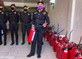 Policía usará 400 extintores para marcha del 8 de marzo en CDMX Los extintores están conformados de polvos químico seco ABC, al rededor de 400 extintores serán utilizados durante la movilización.