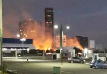 Se incendia pastizal junto a Universidad Interamericana Incendio