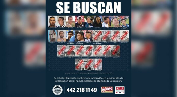 Fiscalía de Querétaro pide ayuda para ubicar a responsables de disturbios en estadio de Querétaro