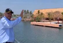“¡Adiós abuelo!” Grita niño a AMLO en el muelle de San Blas