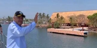 “¡Adiós abuelo!” Grita niño a AMLO en el muelle de San Blas