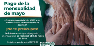 ¡Atención! Pensionados del IMSS recibirán pago próximo 2 de mayo En un comunicado, el IMSS también difundió a su población pensionada algunas alternativas para disponer de sus recurso.