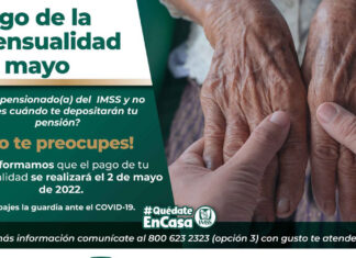 ¡Atención! Pensionados del IMSS recibirán pago próximo 2 de mayo En un comunicado, el IMSS también difundió a su población pensionada algunas alternativas para disponer de sus recurso.