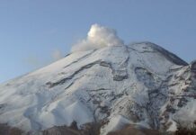 Popocatépetl se pinta de blanco por lluvias popocatépetl