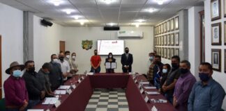 Norma Layón firma convenio de colaboración con presidentes auxiliares