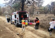 Rescatan a ciclista accidentado en el Cerro Zapotecas