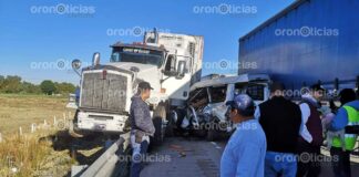 Accidente bloquea la autopista Puebla-Orizaba accidente