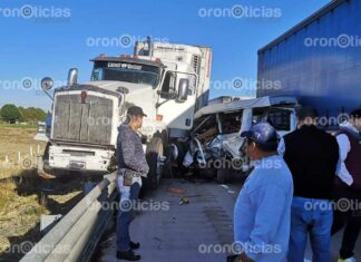 Accidente bloquea la autopista Puebla-Orizaba accidente