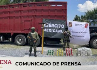 Decomisan dos camiones con cocaína en Tamaulipas Cocaína