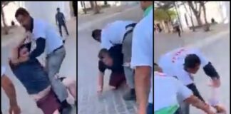 Promocionan revocación de mandato y acaban a golpes