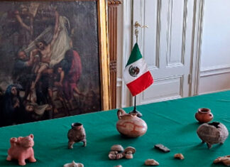 Regresan a México 43 piezas prehispánicas y 5 óleos virreinales piezas óleos