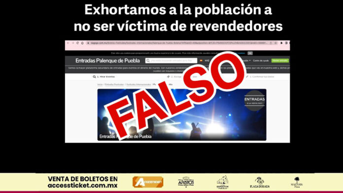 El único sitio oficial para la compra de boletos es accessticket.com.mx