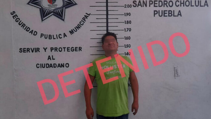 ssc Policías de la Secretaría de Seguridad Ciudadana (SSC) de San Pedro Cholula aseguraron a Alfredo "N", de 44 años