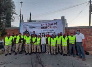 Entregan uniformes a personal de Limpia y Alumbrado de Atlixco Uniformes