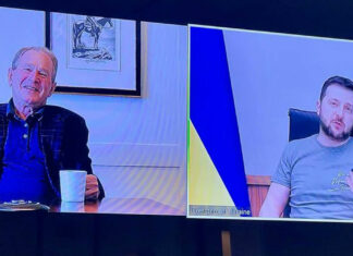 Bush agradece a Zelenski su “compromiso con la libertad” Bush mantuvo una conversación con el presidente ucraniano, Volodimir Zelenski y lo calificó como el Winston Churchill de nuestro tiempo.