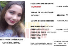 FGE activa Alerta Amber para ubicar a menor de 11 años La menor de 11 años de edad fue vista por última vez la noche del 30 de abril de 2022 en el municipio de Tehuacán, Puebla, reportó FGE.