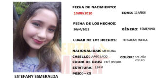 FGE activa Alerta Amber para ubicar a menor de 11 años La menor de 11 años de edad fue vista por última vez la noche del 30 de abril de 2022 en el municipio de Tehuacán, Puebla, reportó FGE.