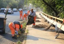 Comuna emprende limpieza del bulevar Forjadores Limpieza