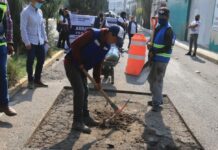 Inicia programa intensivo de bacheo en San Pedro Cholula