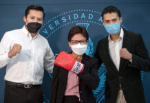 Rectora de la BUAP felicita a boxeador y estudiante de arquitectura BUAP boxeador lilia cedillo