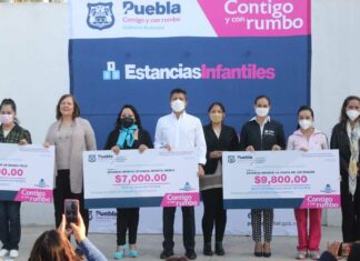 Entrega Eduardo Rivera apoyos por 266 mil pesos para estancias infantiles Estancias