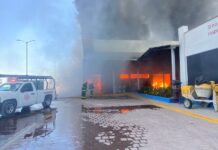 Se registra un fuerte incendio en San Andrés Cholula