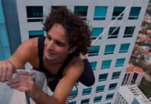 Influencer cruza edificios con cuerda floja en CDMX por una buena causa influencer