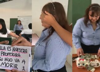 Jóvenes donan dinero a su maestra para las quimioterapias de su hijo