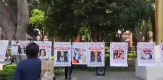 Exhiben otra vez a legisladores de Puebla en contra de Reforma Eléctrica Pudo apreciarse un tendedero con las rostros de los legisladores Blanca Alcalá Ruíz y Lázaro Jiménez Aquino, ambos del PRI, entre otros.