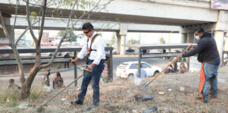 Realiza Comuna limpieza en entradas de Puebla capital Todos estos trabajos de limpieza se realizarán a lo largo de tres días, en el tramo que va del Periférico Ecológico a la Avenida del Jardín.