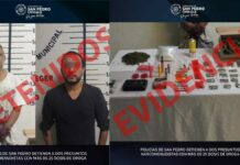 Los aseguran por portar dosis de marihuana en San Pedro Marihuana
