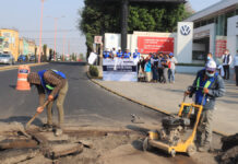 Arranca Programa Intensivo de Bacheo en San Pedro Cholula En los trabajos del programa de bacheo intervendrán 146 baches.