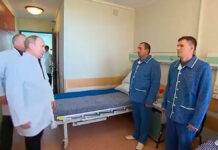 Putin visita soldados rusos heridos en hospital de Moscú Vladimir Putin