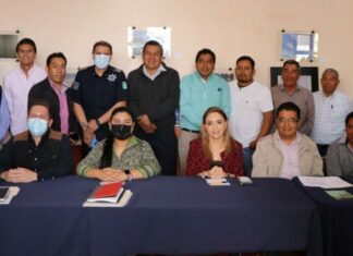 Sostiene Paola Angon reunión de seguridad con presidentes auxiliares