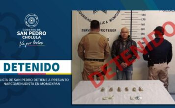 Detienen a presunto narcomenudista en Momoxpan
