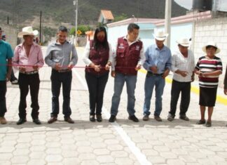 Ariadna Ayala inaugura obra en Santa Lucía Cosamaloapan