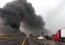Volcadura de pipa cierra circulación en autopista Puebla-Córdoba