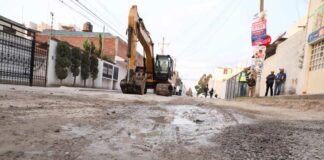 Pavimenta municipio 4 calles en Granjas de Puebla Calles