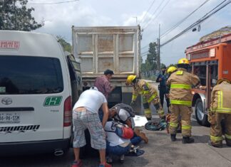 Choque de Ruta 28 en bulevar 18 de Noviembre deja 10 heridos