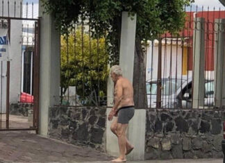 Hombre en calzones agrede a locatarios de Santa Cruz Buenavista hombre