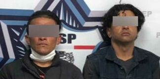 Caen 2 hombres con 100 dosis de droga en Coronango Hombres