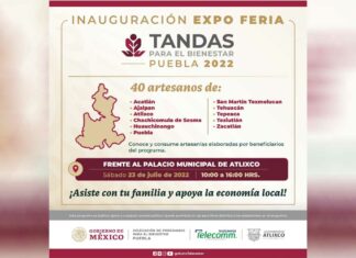 Atlixco realizará Expo Feria Tandas para el Bienestar Atlixco