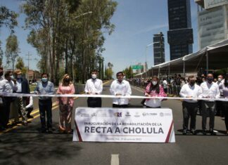 Gobernador inaugura rehabilitación de la Recta a Cholula Gobernador